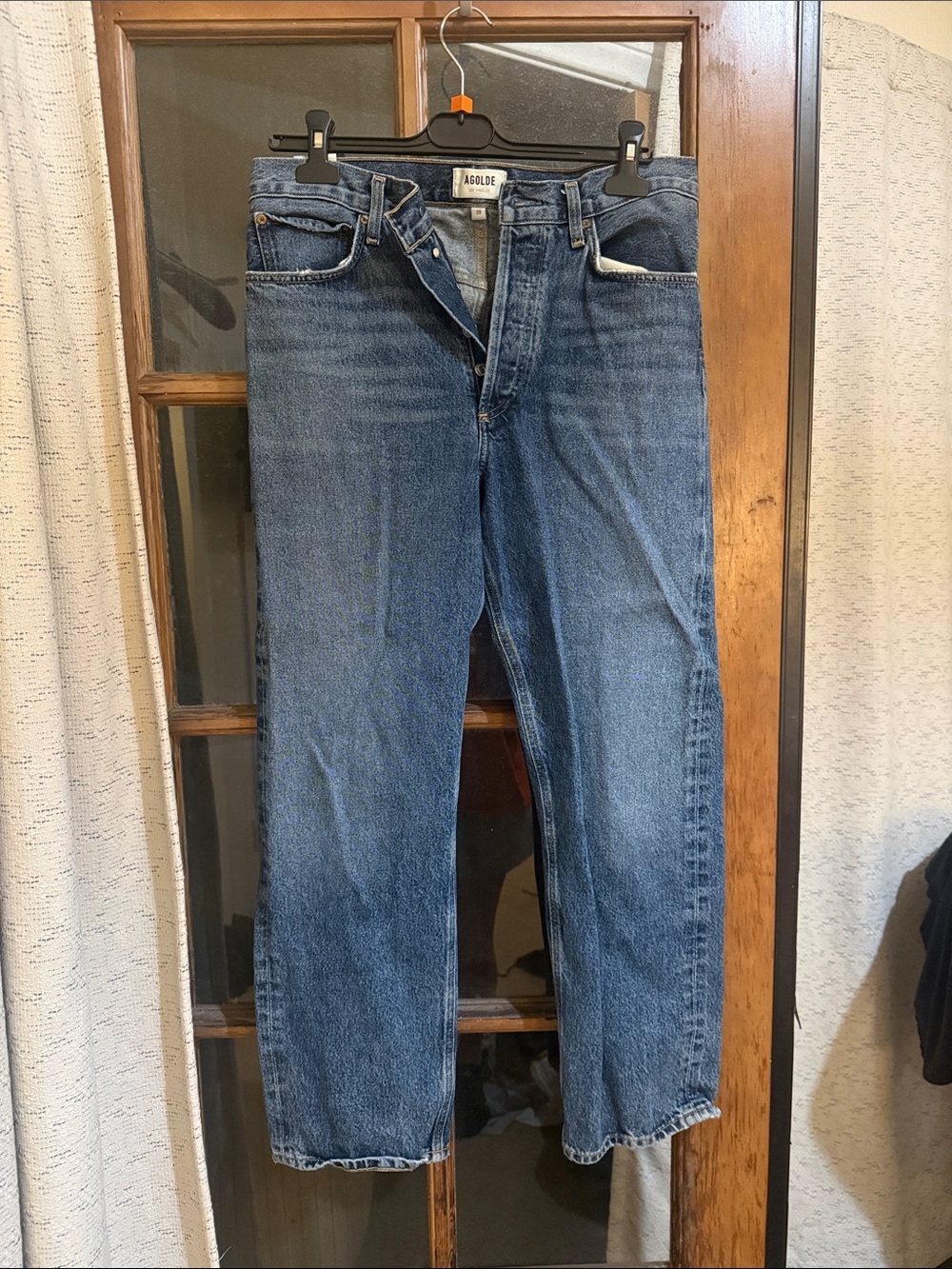 Agolde Men's Relaxed Blue Denim Jeans